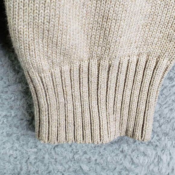 Polo Ralph Lauren Sweater Mens Henley Beige Size XL Chunky Knit Preppy Neutral - Picture 7 of 10